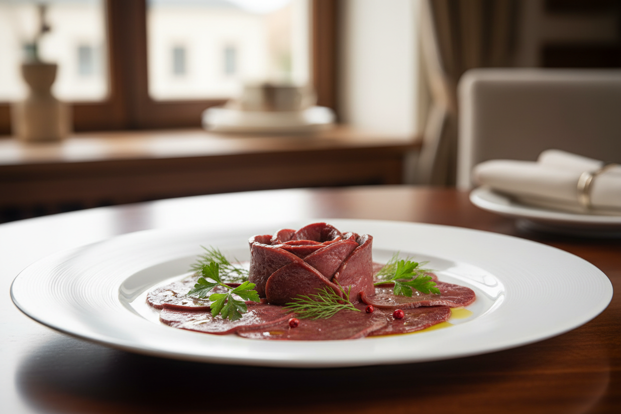 Raw Beef Liver Fine Dining